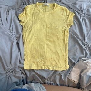 Wilfred Soft Yellow Ribbed Top